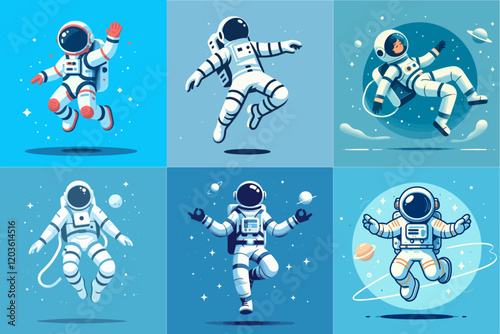 illustration of floating astronaut