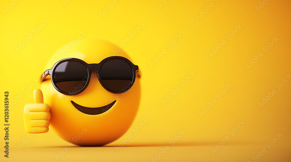 smiley face with sunglasses