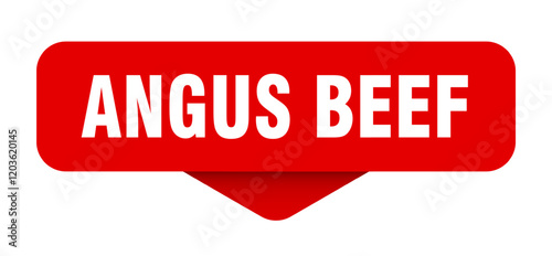angus beef sticker. angus beef sign on transparent background