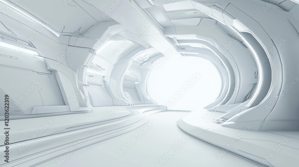 futuristic white architectural structure background futuristic white architectural structure background