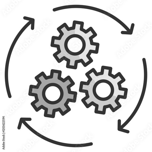 Continuous Improvement  Icon Element For Design