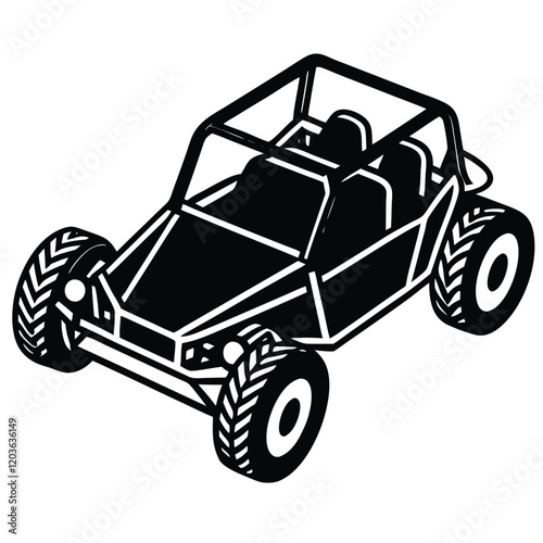 Custom Dune Buggy Vector Illustration  for Extreme Off-Road Adventures