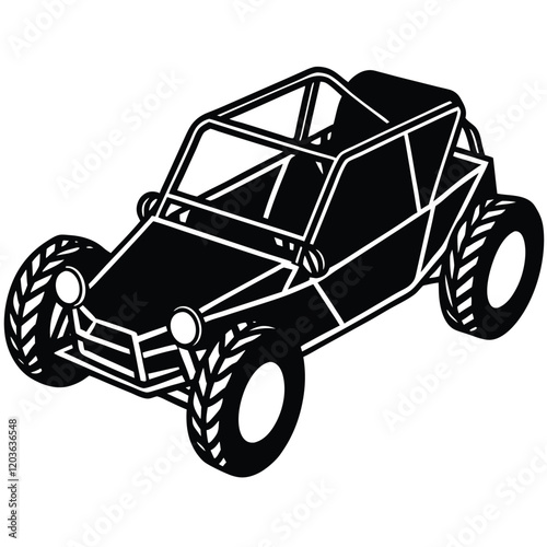 Custom Dune Buggy Vector Illustration  for Extreme Off-Road Adventures