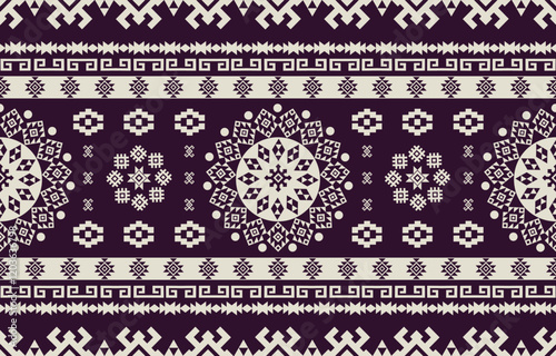 Ethnic Geometric Design.Ethnic Pattern in tribal, folk embroidery abstract art colorful. ornament print. Ethnic Geometric Design for wallpaper,carpet, clothing, fashion, fabric.