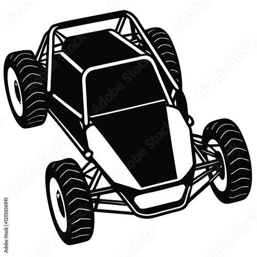 Custom Dune Buggy Vector Illustration  for Extreme Off-Road Adventures