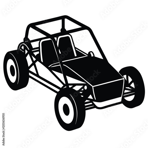 Custom Dune Buggy Vector Illustration  for Extreme Off-Road Adventures