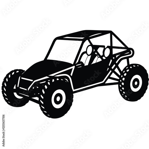 Custom Dune Buggy Vector Illustration  for Extreme Off-Road Adventures