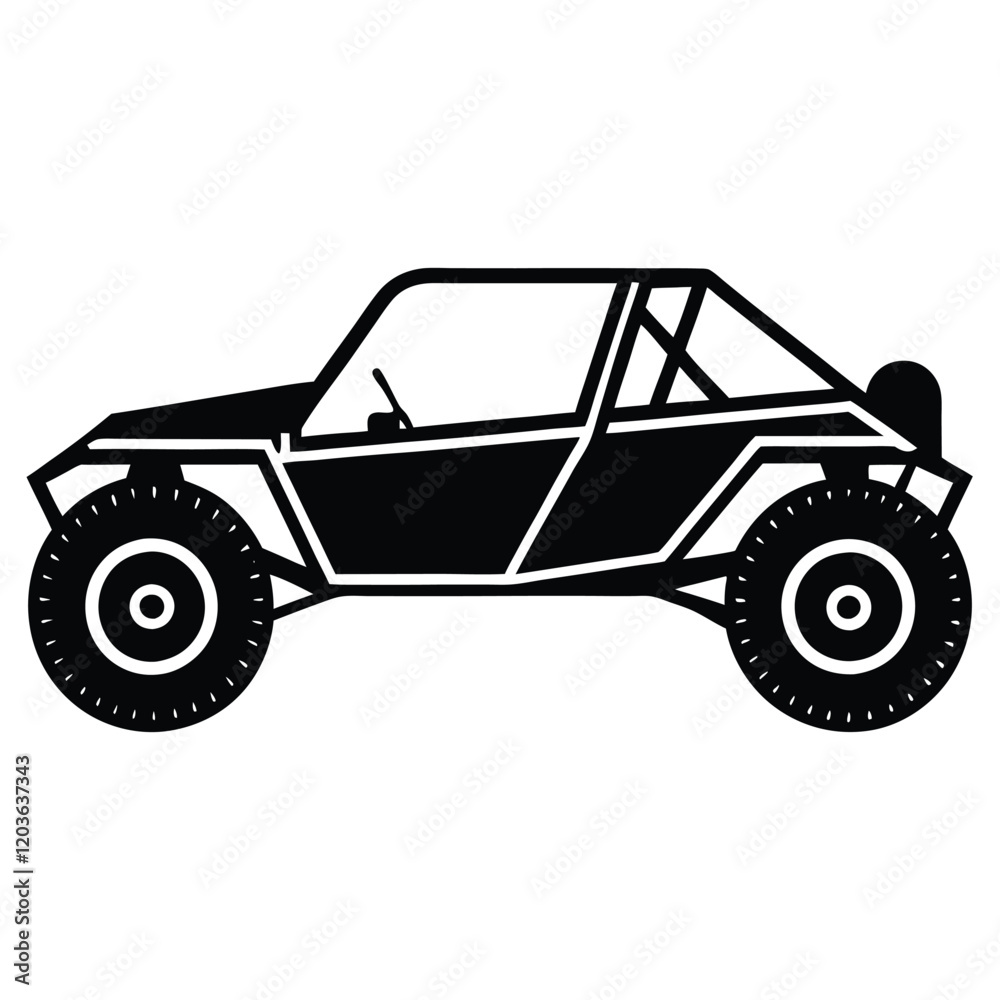 Custom Dune Buggy Vector Illustration for Extreme Off-Road Adventures Custom Dune Buggy Vector Illustration for Extreme Off-Road Adventures