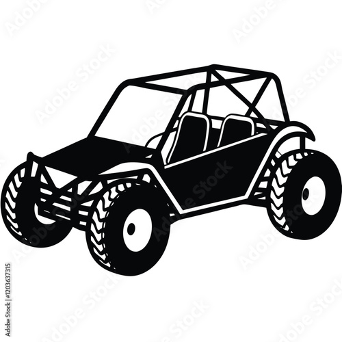 Custom Dune Buggy Vector Illustration  for Extreme Off-Road Adventures