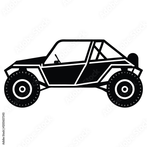 Custom Dune Buggy Vector Illustration  for Extreme Off-Road Adventures