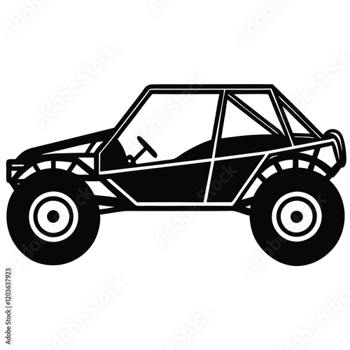 Custom Dune Buggy Vector Illustration  for Extreme Off-Road Adventures