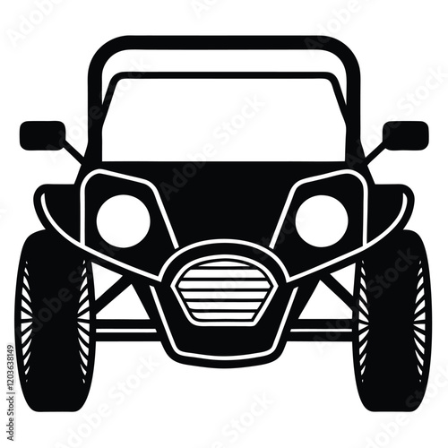 Custom Dune Buggy Vector Illustration  for Extreme Off-Road Adventures