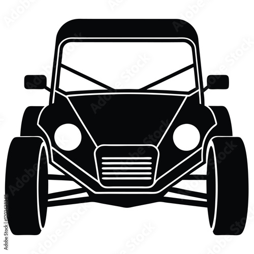 Custom Dune Buggy Vector Illustration  for Extreme Off-Road Adventures