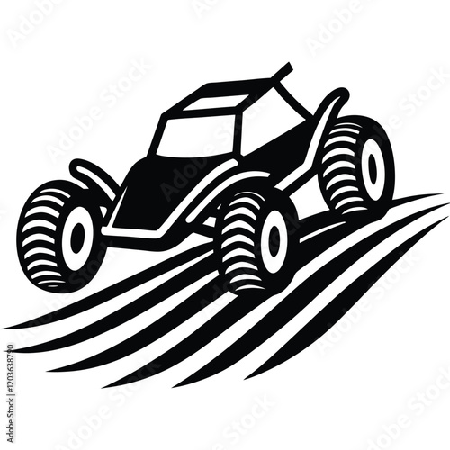 Custom Dune Buggy Vector Illustration  for Extreme Off-Road Adventures