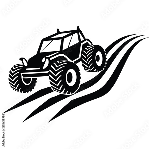 Custom Dune Buggy Vector Illustration  for Extreme Off-Road Adventures