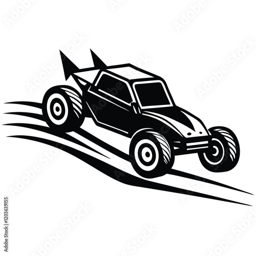 Custom Dune Buggy Vector Illustration  for Extreme Off-Road Adventures