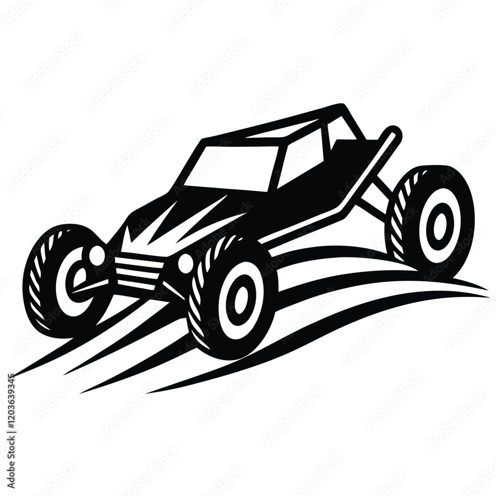 Obraz premium Custom Dune Buggy Vector Illustration for Extreme Off-Road Adventures