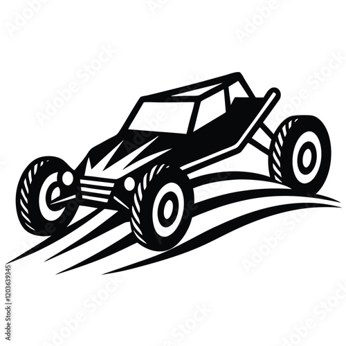 Custom Dune Buggy Vector Illustration  for Extreme Off-Road Adventures