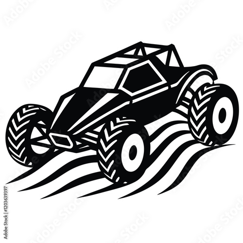 Custom Dune Buggy Vector Illustration  for Extreme Off-Road Adventures