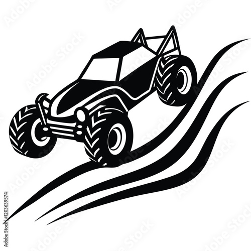 Custom Dune Buggy Vector Illustration  for Extreme Off-Road Adventures