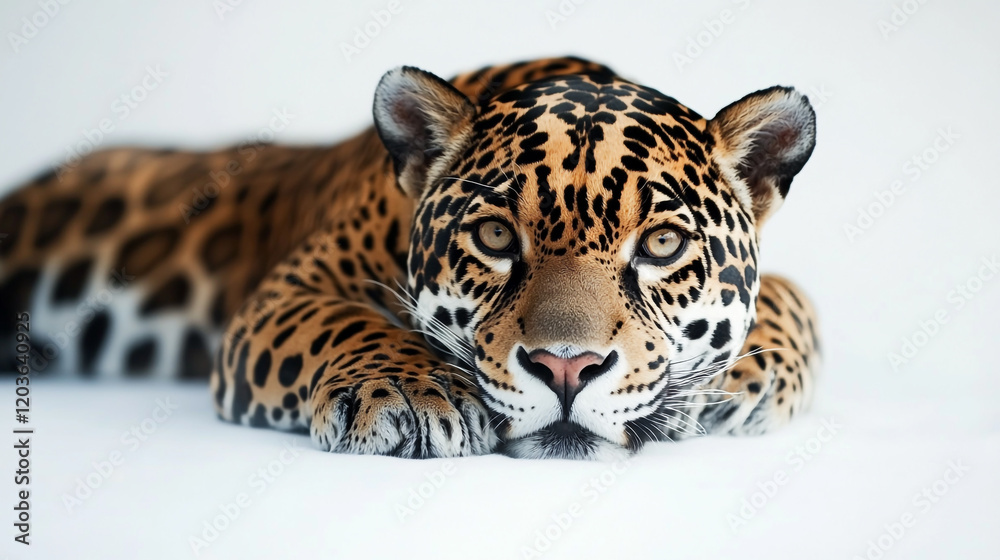 Obraz premium High-quality image of a jaguar isolated on a clean white background.