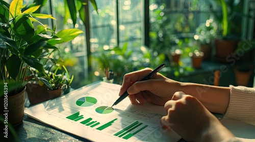 Wallpaper Mural A person is holding a green pen Torontodigital.ca