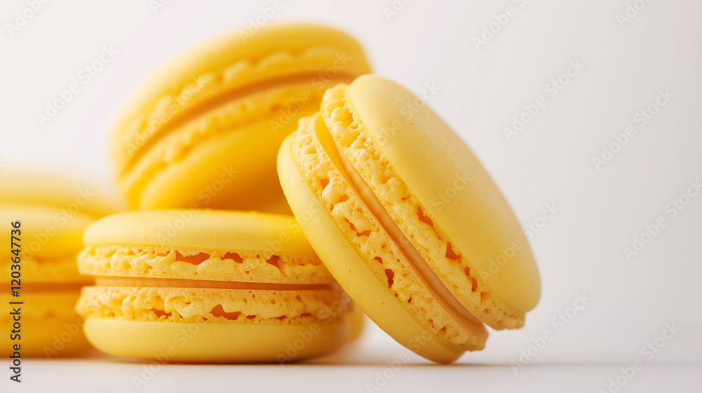 Lemon yellow macarons Lemon yellow macarons