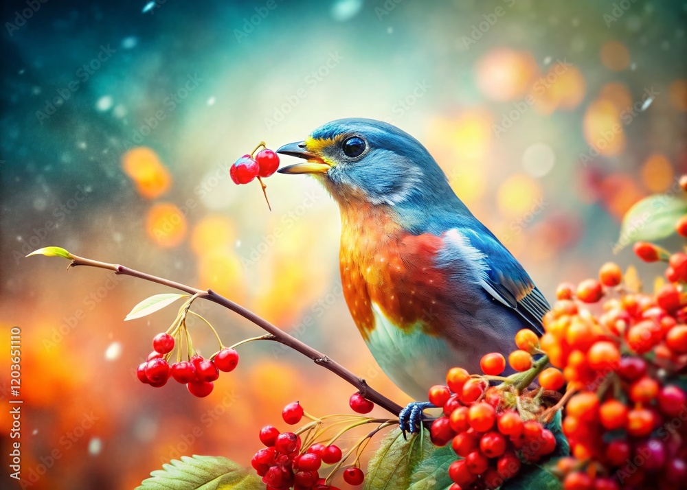 Double Exposure: Wild Bird Feeding, Nature's Grace, Avian Feast Double Exposure: Wild Bird Feeding, Nature's Grace, Avian Feast