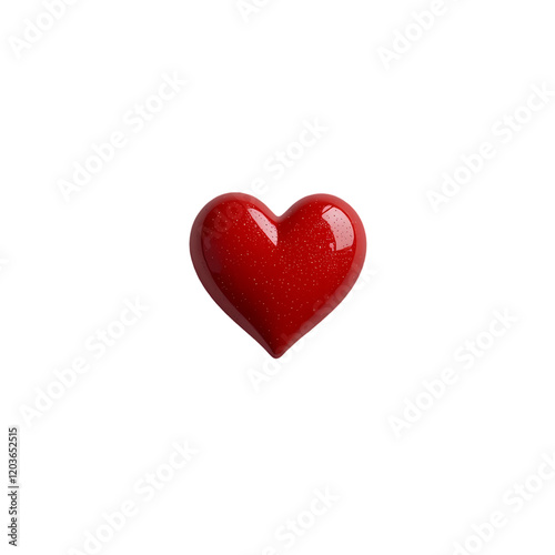 red heart isolated on white background