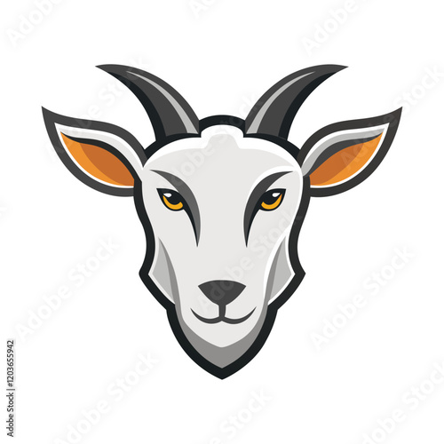 Wallpaper Mural Goat head color icon vector on White Background ,Vector Art Illustration on white background. Torontodigital.ca