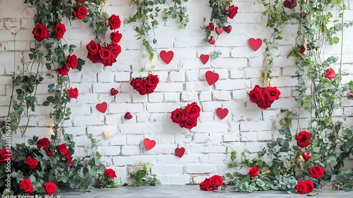 Romantic wall Decorated with Roses
