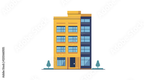 icons illustration of a modern building