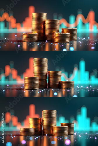 Euro coins falling into the sky symbolizing financial growth and wealth