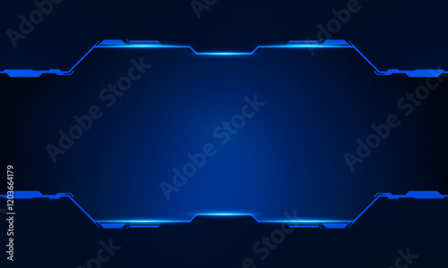 Sci fi futuristic user interface, HUD template frame design, Technology abstract background	
 photo