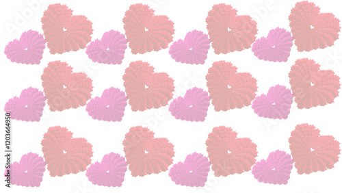 Blurred background decorated with multi-colored hearts