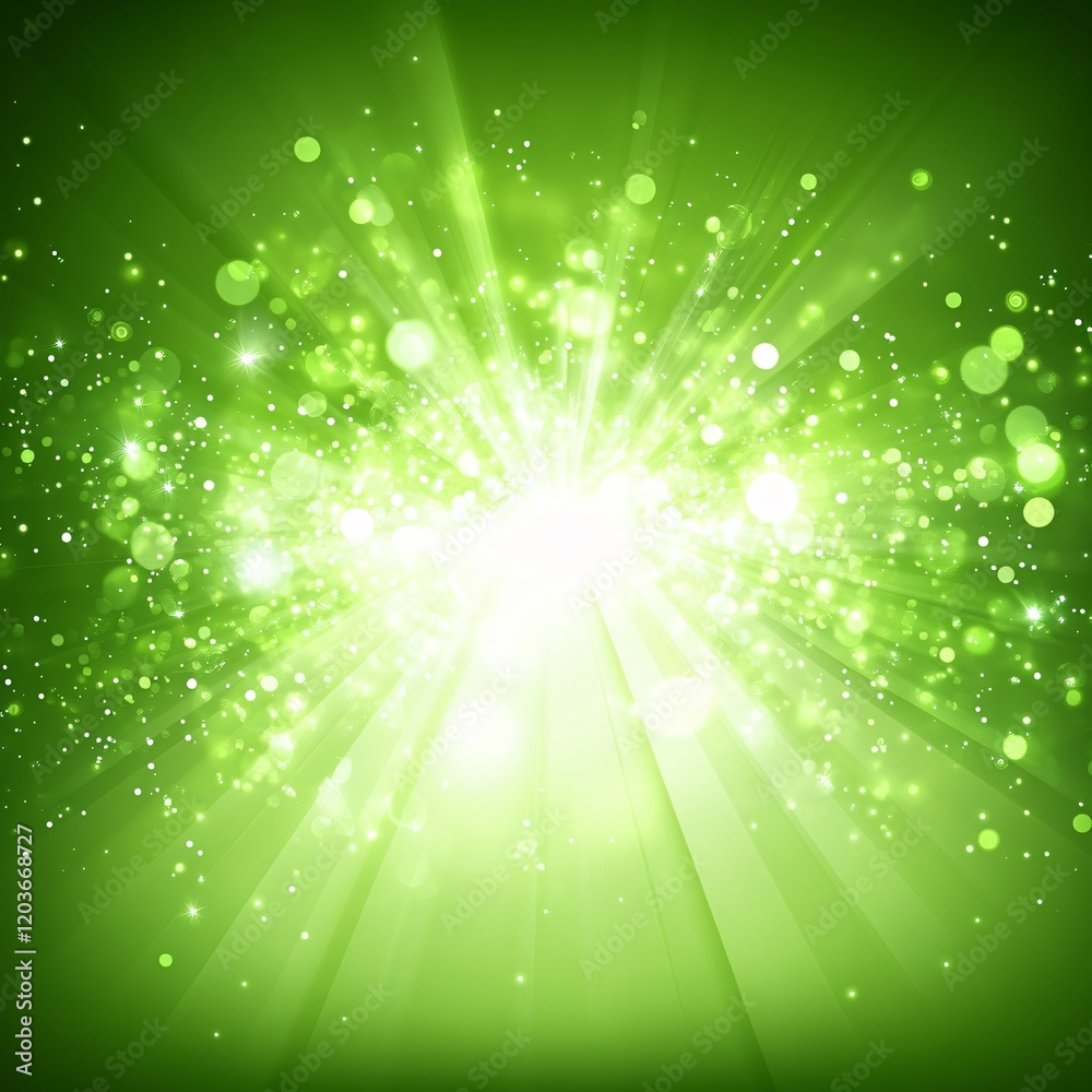 Bright Green Light Burst Explosion Sparkle Background Bright Green Light Burst Explosion Sparkle Background