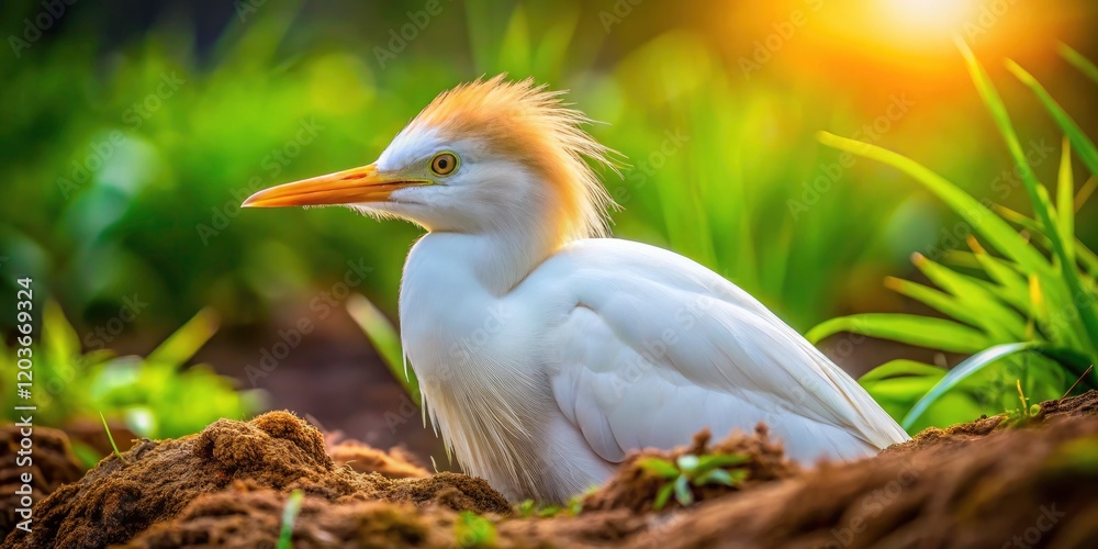 Cattle Egret in Natural Habitat - Stunning Animal Portrait, Wildlife Photography, Nature Scene, Birdwatching, Landscape Beauty, Avian Elegance, Outdoor Adventure, Serene Environment, Natural World Cattle Egret in Natural Habitat - Stunning Animal Portrait, Wildlife Photography, Nature Scene, Birdwatching, Landscape Beauty, Avian Elegance, Outdoor Adventure, Serene Environment, Natural World