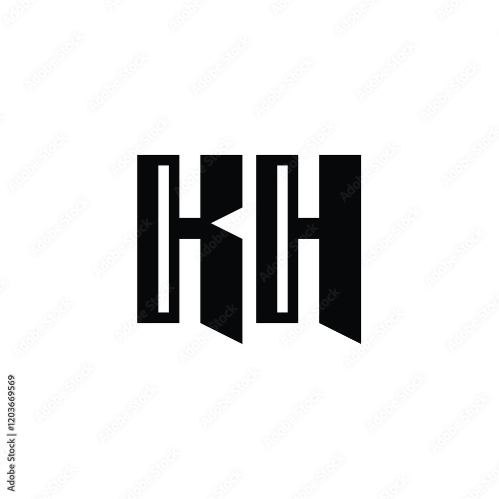 KH monogram logo design letter text name symbol monochrome logotype alphabet character simple logo KH monogram logo design letter text name symbol monochrome logotype alphabet character simple logo