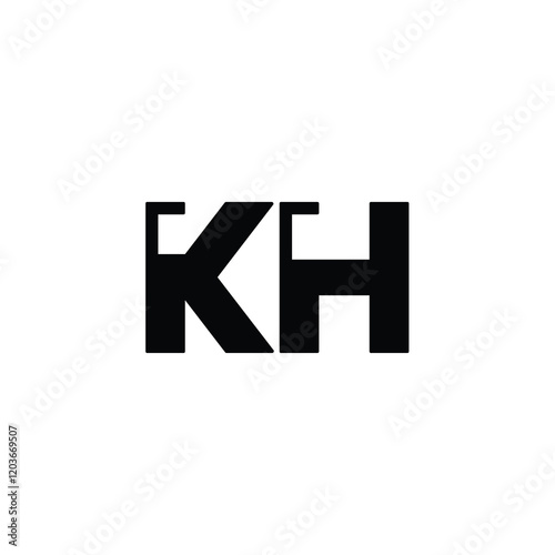 Free Download KH monogram logo design letter text name symbol monochrome logotype alphabet character simple logo - GFXLoad