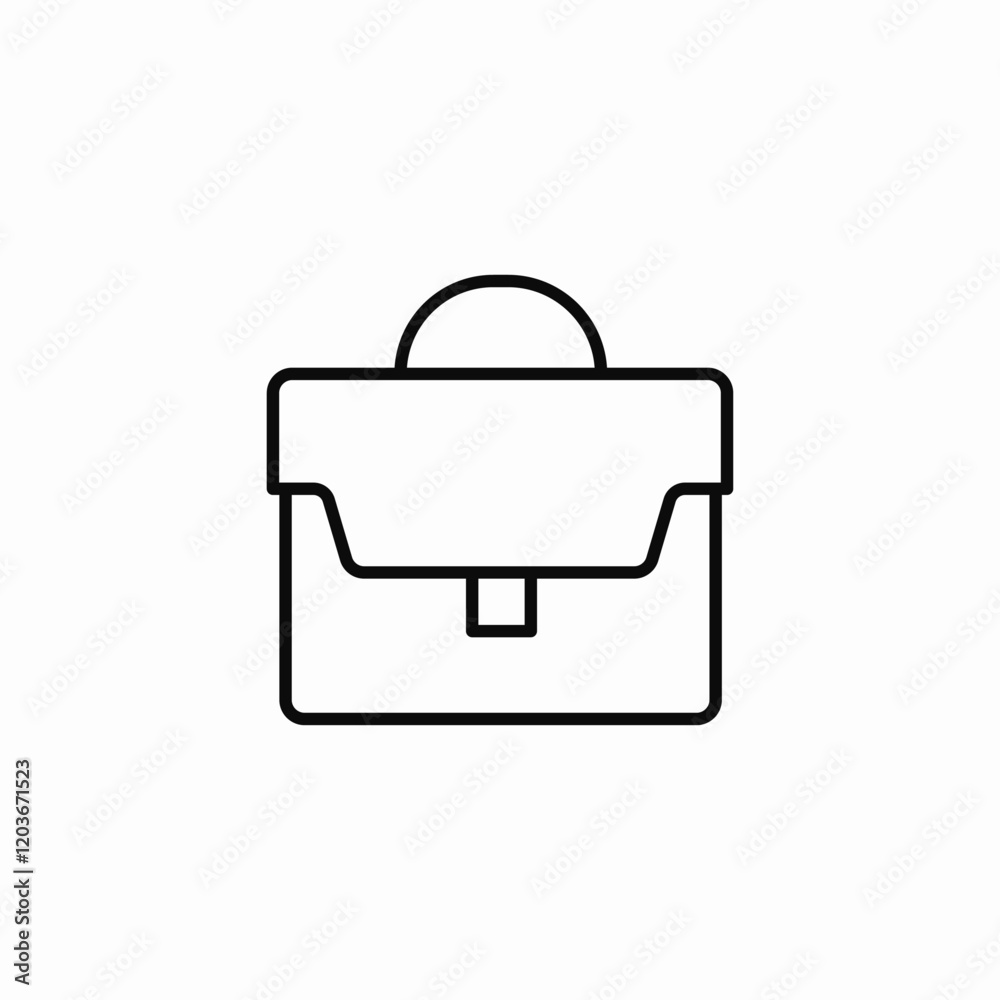 Briefcase business work bag icon vector sign Briefcase business work bag icon vector sign