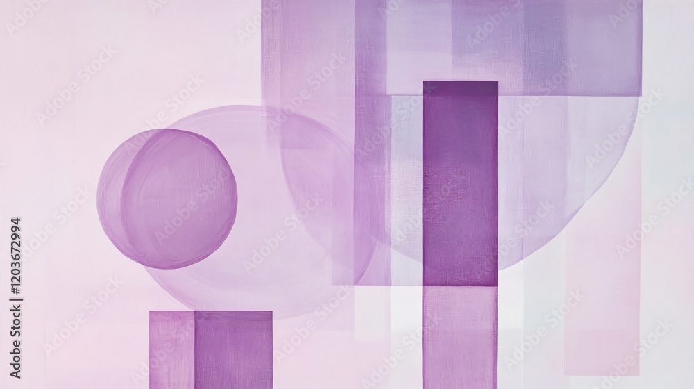 Abstract Lavender Geometric Shapes Painting Art Abstract Lavender Geometric Shapes Painting Art