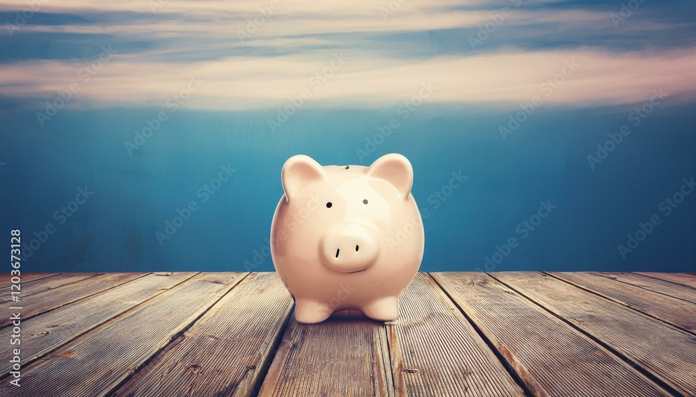 Fototapeta premium piggy bank money savings concept