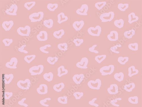 love leopard print pattern illustration design