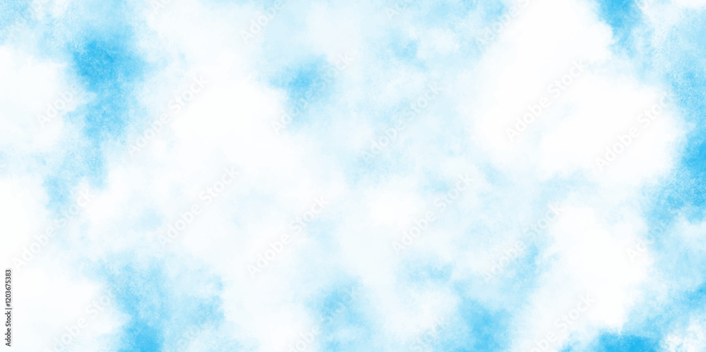 Soft and cloudy blue sky Watercolor background texture, cloudy and soft sky blue blurred and grainy Blue powder explosion, The sky blue texture clouds, blue watercolor paper texture background. Soft and cloudy blue sky Watercolor background texture, cloudy and soft sky blue blurred and grainy Blue powder explosion, The sky blue texture clouds, blue watercolor paper texture background.
