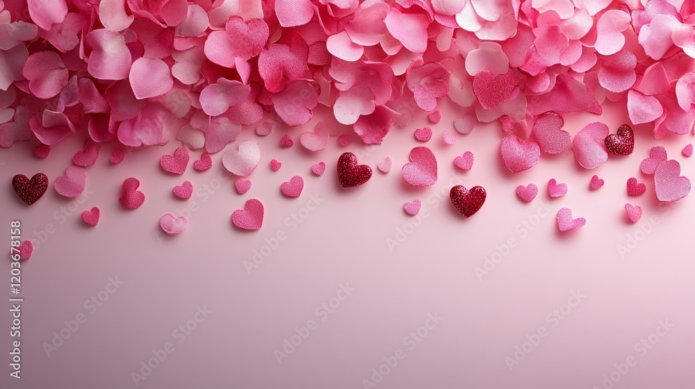 Obraz premium Simple border with soft gradient hues of pink and white, ideal for a Valentine's Day message, isolated on white