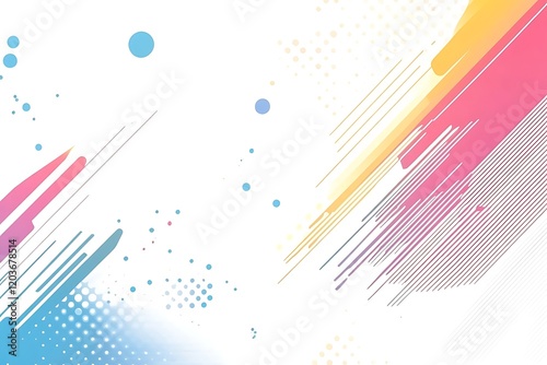 Abstract colorful graphic design with splashes and dots for creative projects.