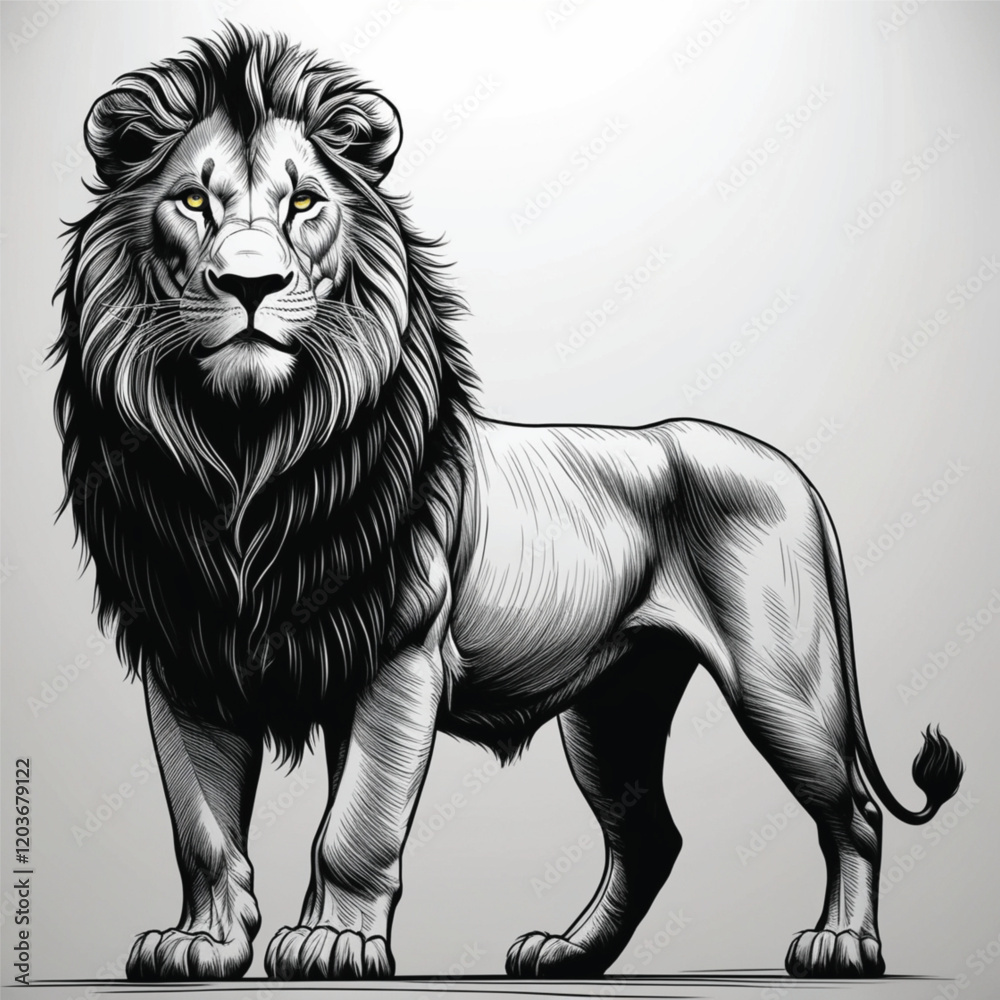 Obraz premium Large Tiger With a White Background 