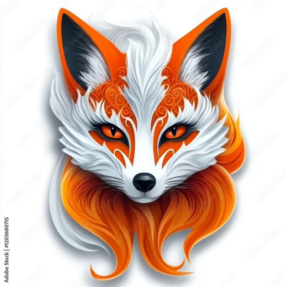 Obraz premium Orange Clip art Graphics Snout Fox Graphic design