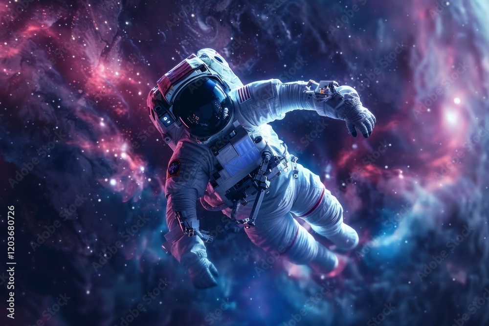 Portrait of Astronaut Posing in a Space Suit During a Spacewalk Mission on a Spaceship. Neural network ai generated art Portrait of Astronaut Posing in a Space Suit During a Spacewalk Mission on a Spaceship. Neural network ai generated art