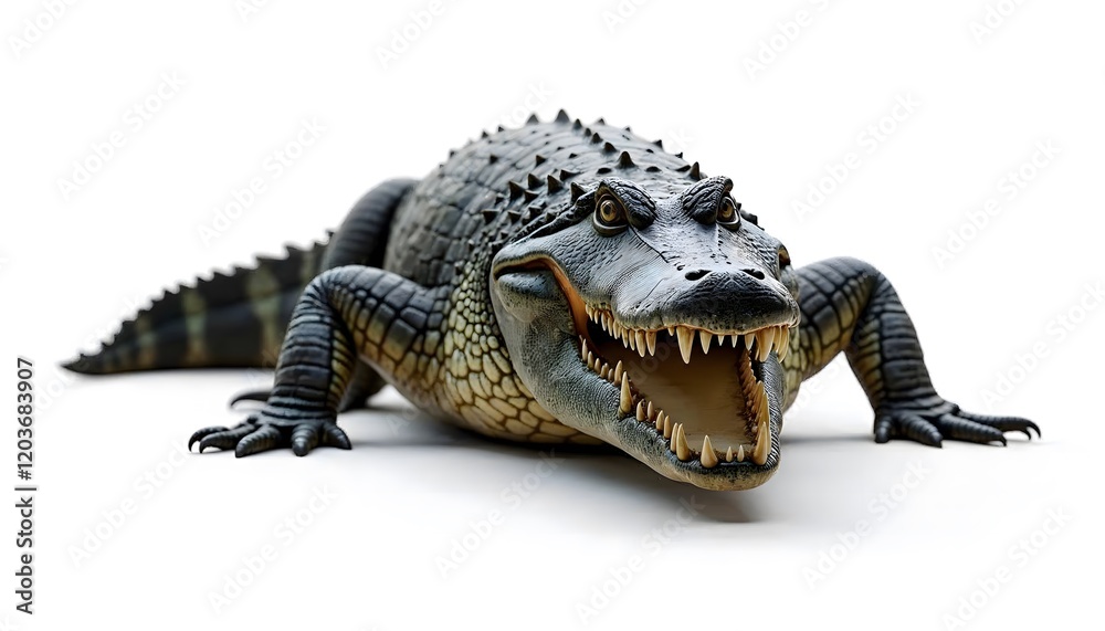 Fototapeta premium Majestic Alligator Close-Up: A Powerful Reptile